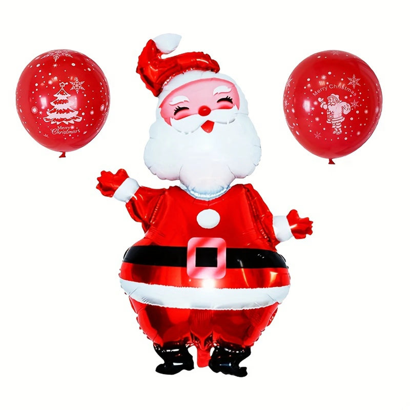 Globo decorativo de Papá Noel para fiesta de Navidad, suministros decorativos de papel de aluminio, 119cm, 1 unidad